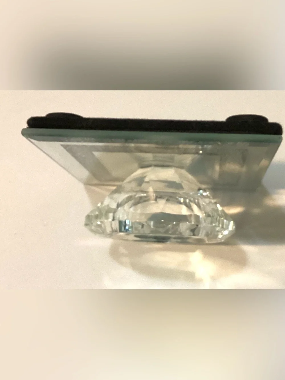 Crystal crush tea light candle holder